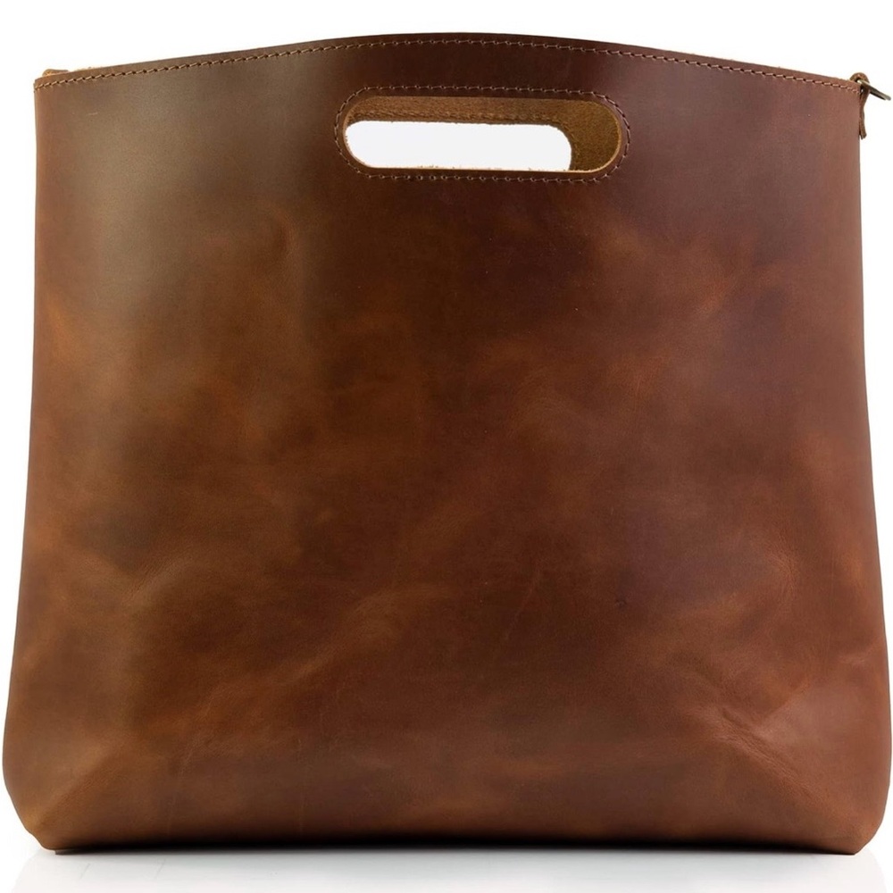 Envoy Women’s Light Brown Leather Tote Bag 100% Full Grain Handcrafted Leather